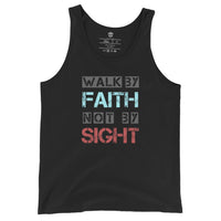 Walk By Faith - Mens 100% Cotton Tank