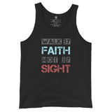 Walk By Faith - Mens 100% Cotton Tank