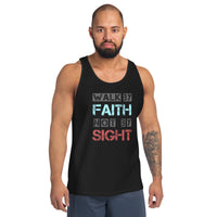 Walk By Faith - Mens 100% Cotton Tank