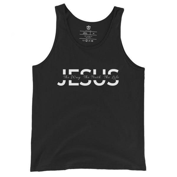 Way/Truth/Life - Womens 100% Cotton Tank (white text, more colors)