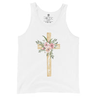 Floral Cross - Womens 100% Cotton Tank