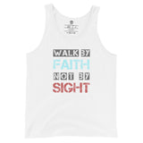 Walk By Faith - Mens 100% Cotton Tank