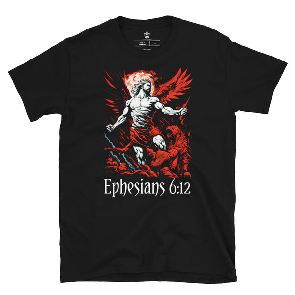 Ephesians 6:12 - Mens 100% Cotton T-Shirt