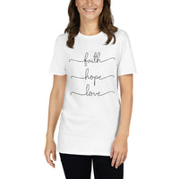 Faith/Hope/Love - Womens 100% Cotton T-Shirt